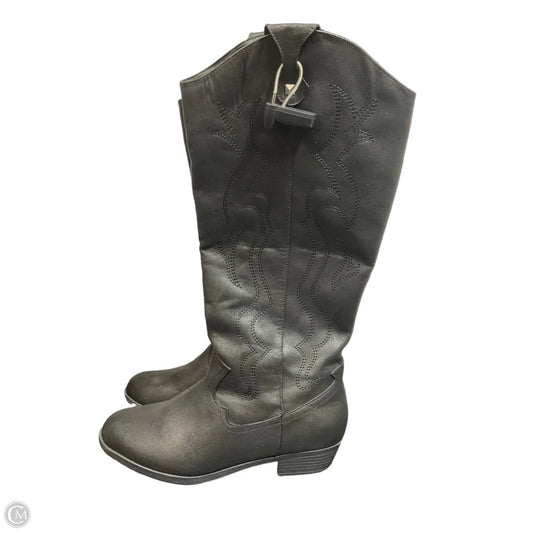 Boots Knee Flats By True Craft In Black, Size: 10