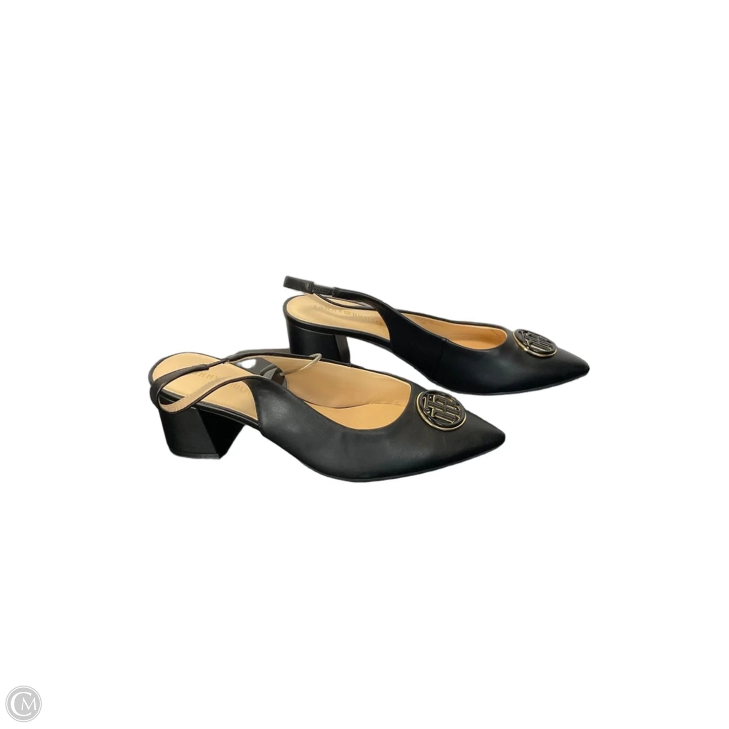 Sandals Heels Block By Tommy Hilfiger In Black, Size: 9.5
