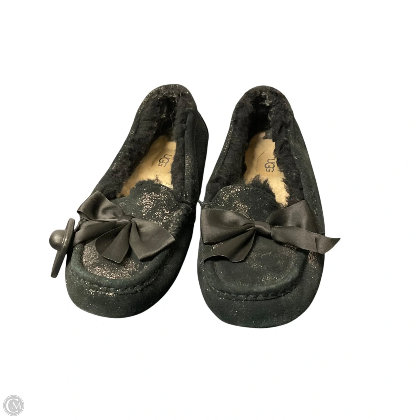 Slippers Designer By Ugg In Black, Size: 7