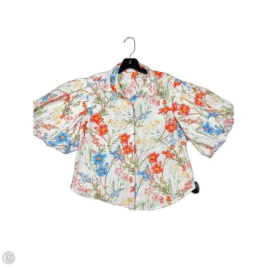 Top Short Sleeve By Life In Floral Print, Size: M