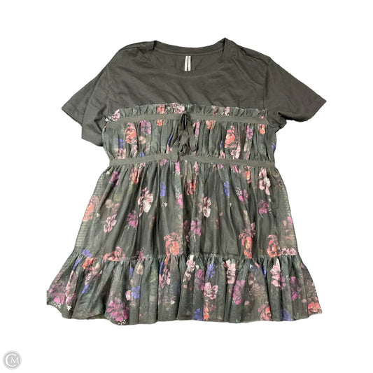 Tunic Short Sleeve By Anthropologie In Black, Size: L