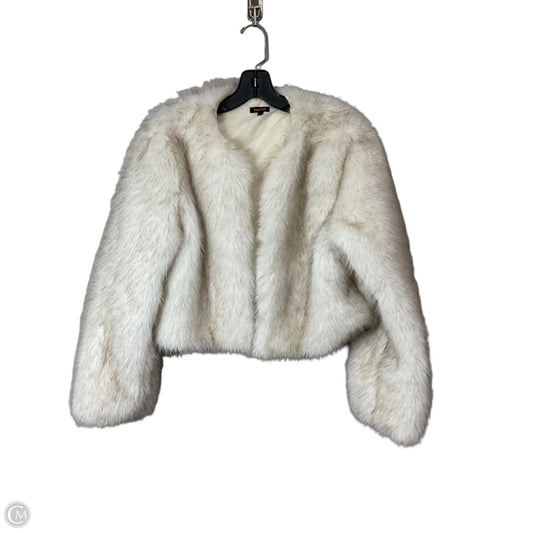 Coat Faux Fur & Sherpa By Clothes Mentor In Cream, Size: L
