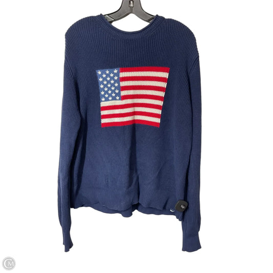 Sweater By Vineyard Vines In Blue & Red, Size: L