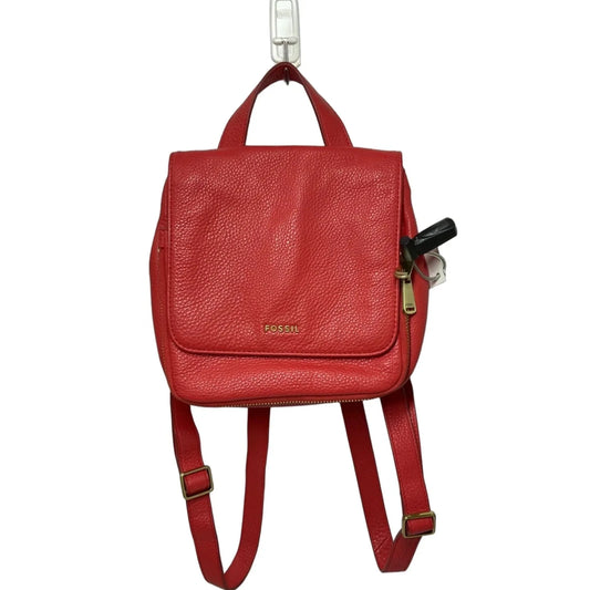 Backpack Leather By Fossil, Size: Small