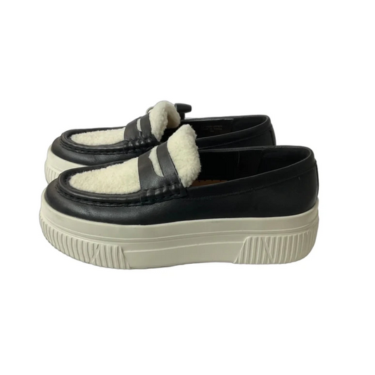 Shoes Heels Platform By J Slides In Black & Cream, Size: 9