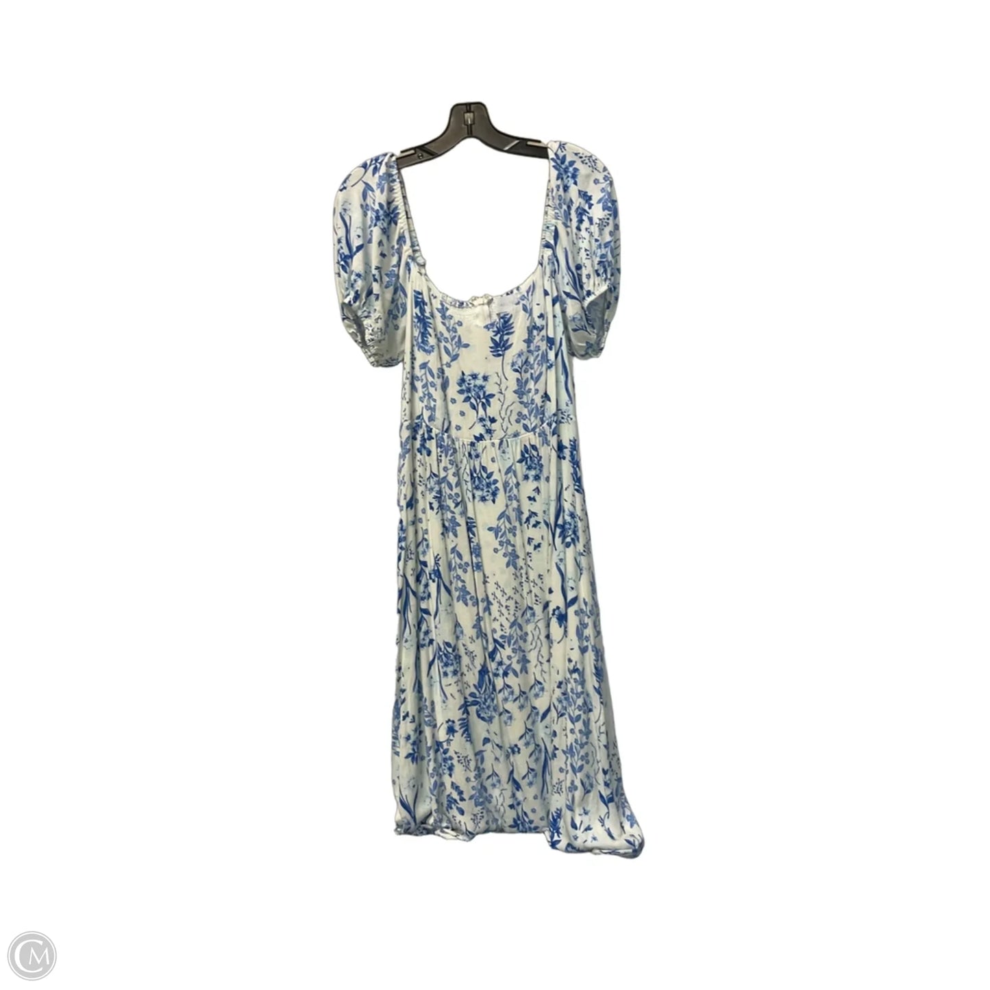 Dress Casual Maxi By Sugar Lips In Blue & Cream, Size: M