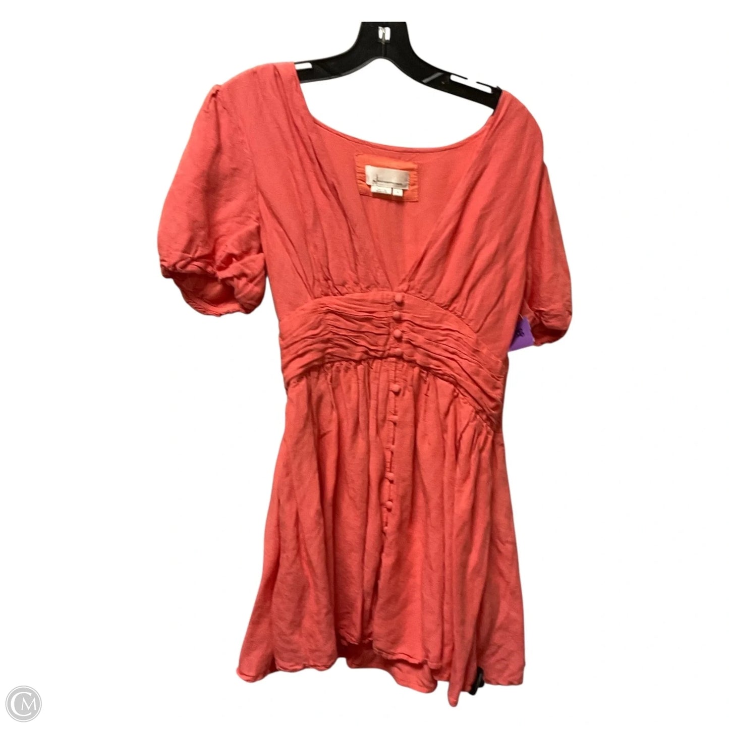 Dress Casual Short By Anthropologie In Coral, Size: S