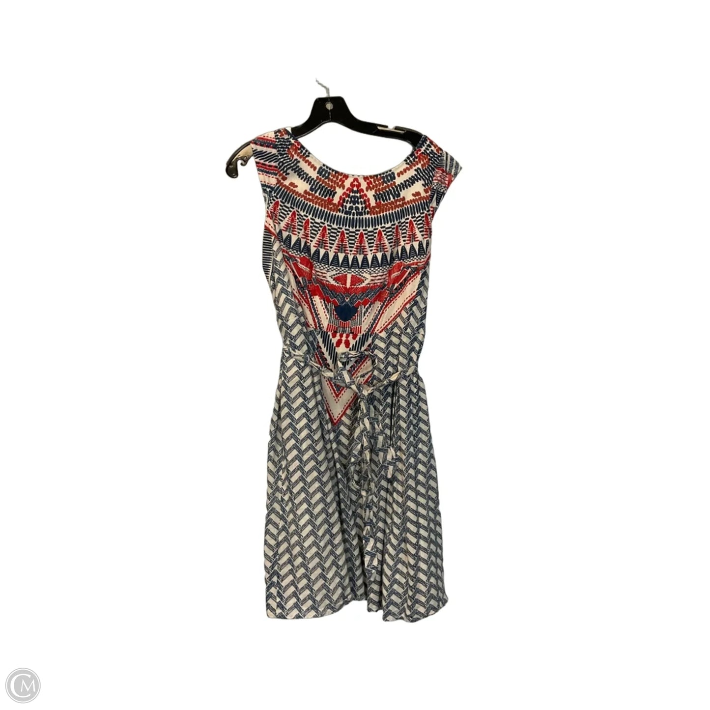 Dress Casual Midi By Clothes Mentor In Orange & Tan, Size: L