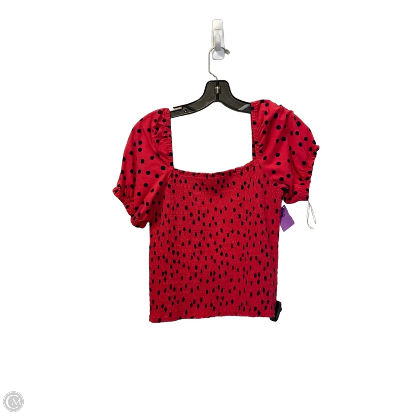 Top Short Sleeve By Dolan Left Coast In Polkadot Pattern, Size: M