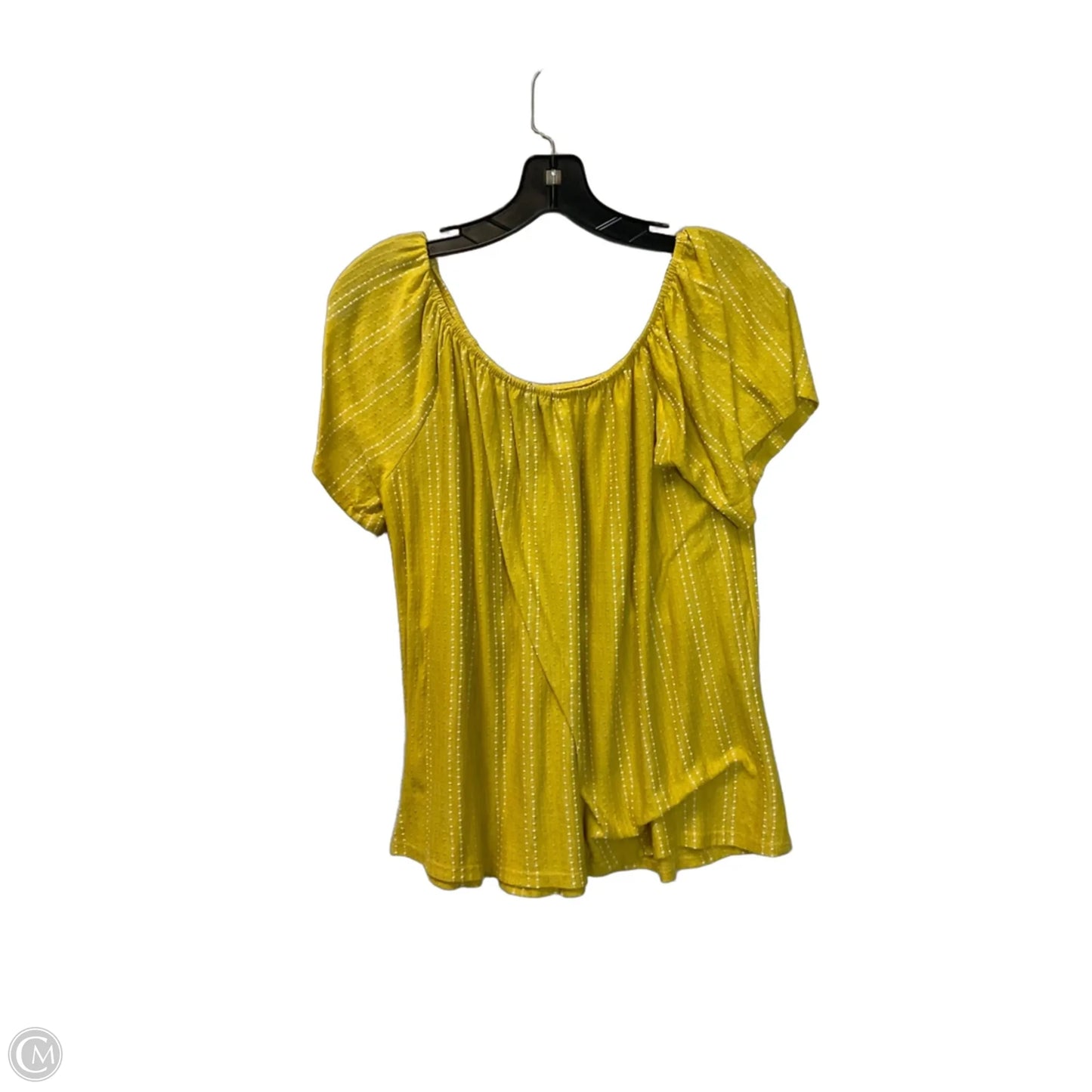 Top Short Sleeve By W5 In Yellow, Size: M