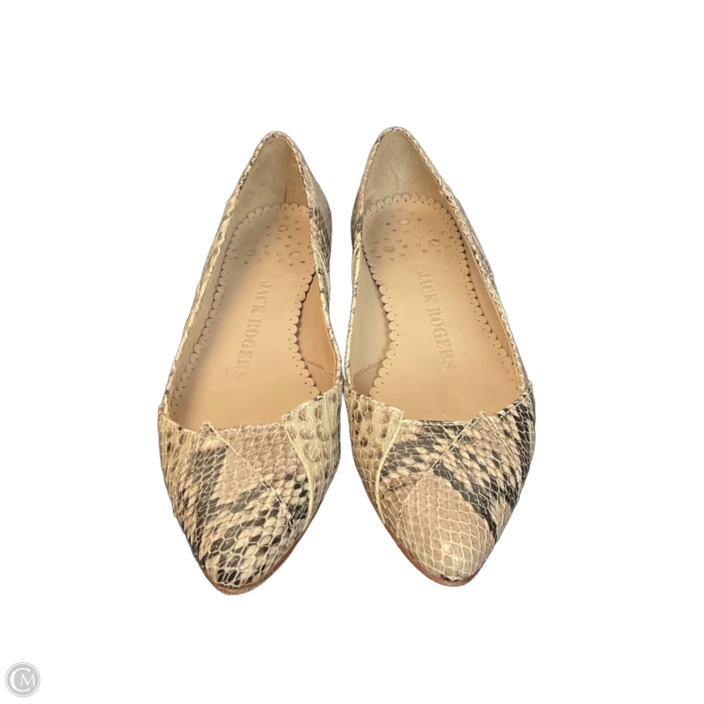 Shoes Flats By Jack Rogers In Snakeskin Print, Size: 5