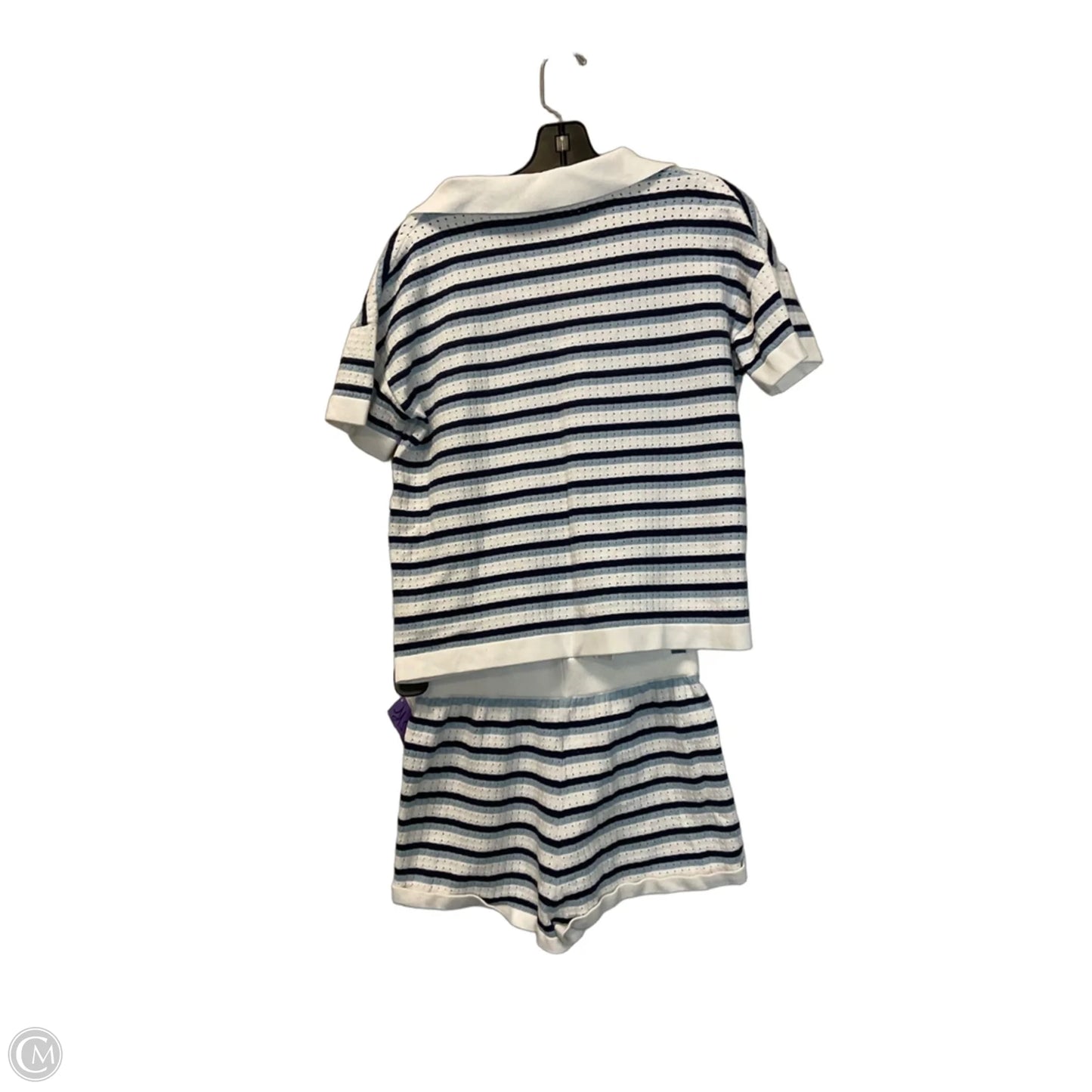 Shorts Set By Clothes Mentor In Blue & White, Size: L