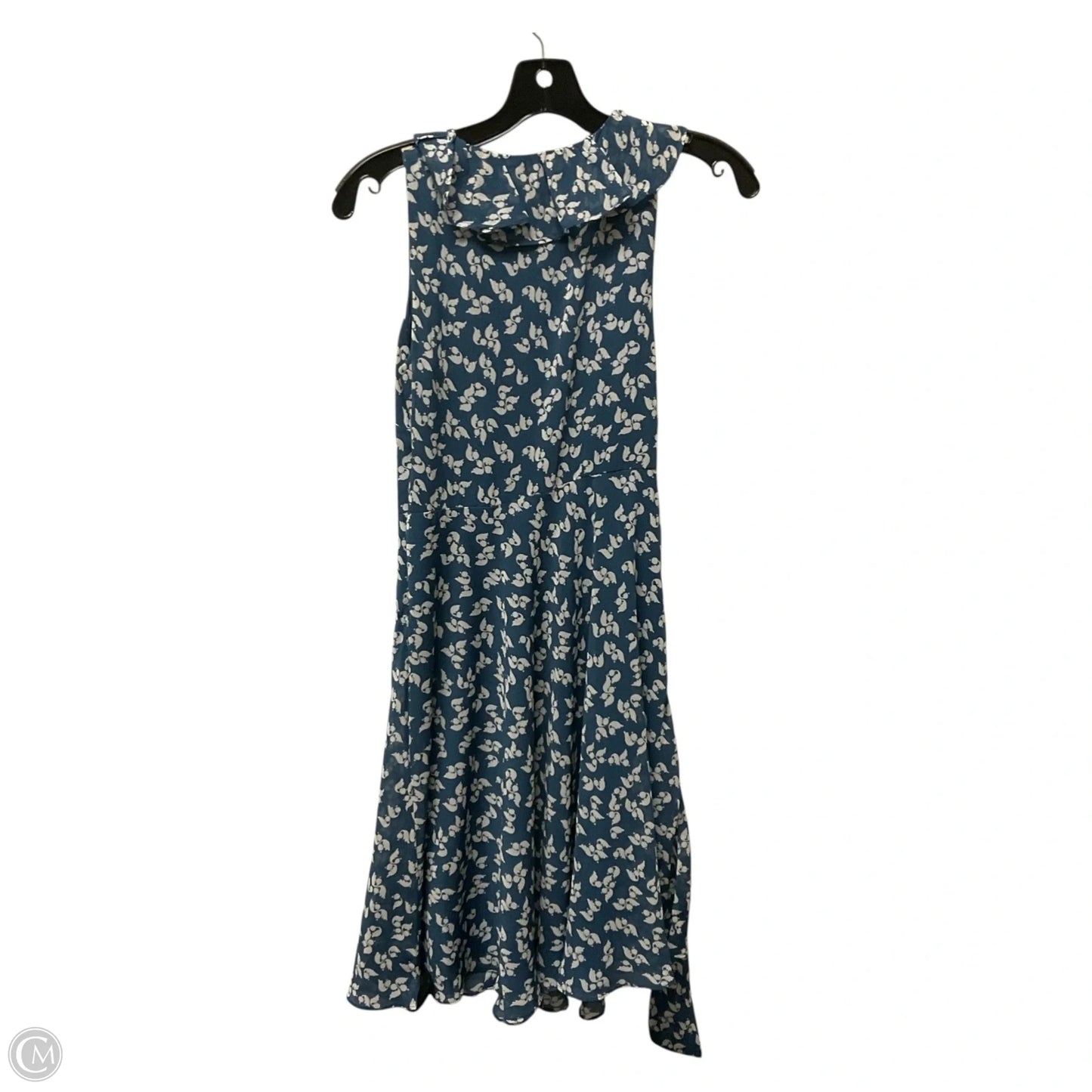 Dress Party Midi By Lauren By Ralph Lauren In Blue & White, Size: 2