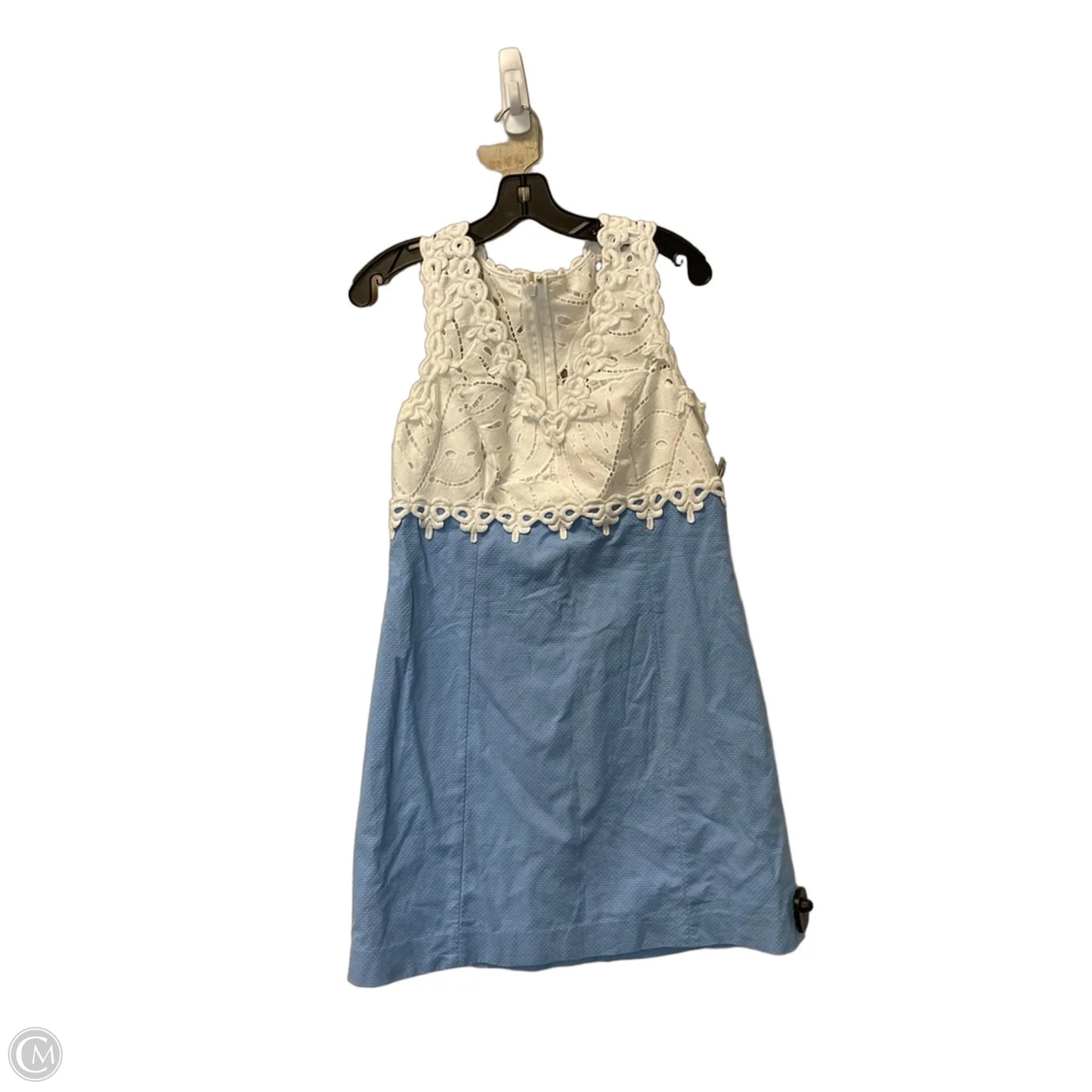 Dress Designer By Lilly Pulitzer In Blue & White, Size: 8