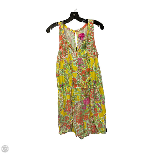 Romper Designer By Lilly Pulitzer In Yellow, Size: M