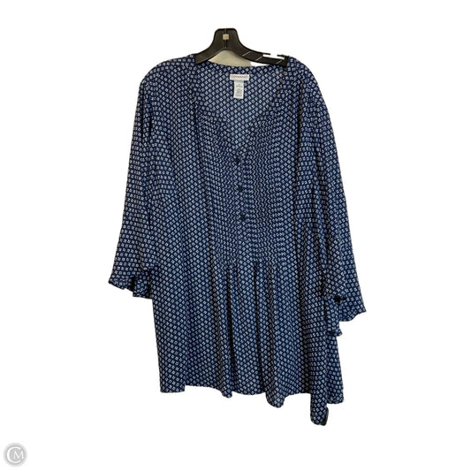Top Long Sleeve By Catherines In Navy, Size: 4x