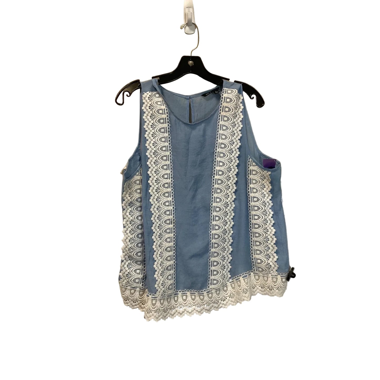 Top Sleeveless By Zac And Rachel In Blue, Size: Xl