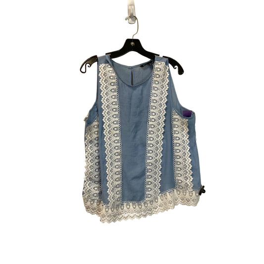 Top Sleeveless By Zac And Rachel In Blue, Size: Xl