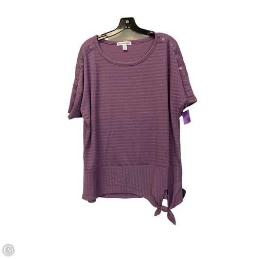 Top Short Sleeve By New York Laundry In Purple, Size: Xl