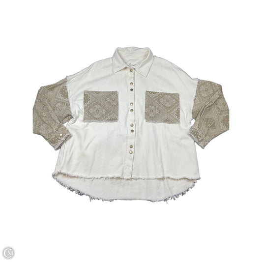 Jacket Shirt By Oli & Hali In Cream, Size: S