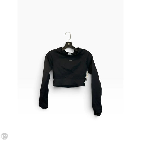 Athletic Top Long Sleeve Crewneck By Gym Shark In Black, Size: M