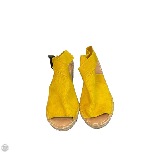 Sandals Heels Wedge By Gentle Souls In Yellow, Size: 6