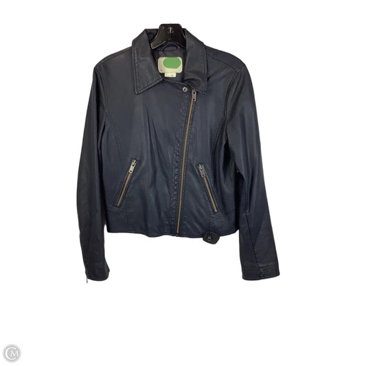 Jacket Moto By Anthropologie In Navy, Size: S
