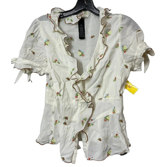 Top Short Sleeve By Lithe In Floral Print, Size: 14