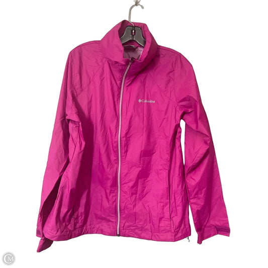 Jacket Windbreaker By Columbia In Pink, Size: L