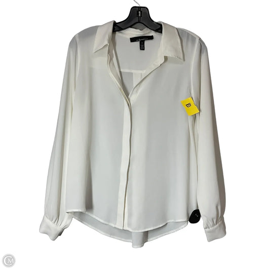 Top Long Sleeve By White House Black Market In Cream, Size: S
