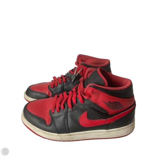 Shoes Luxury Designer By Jordan In Black & Red, Size: 10.5