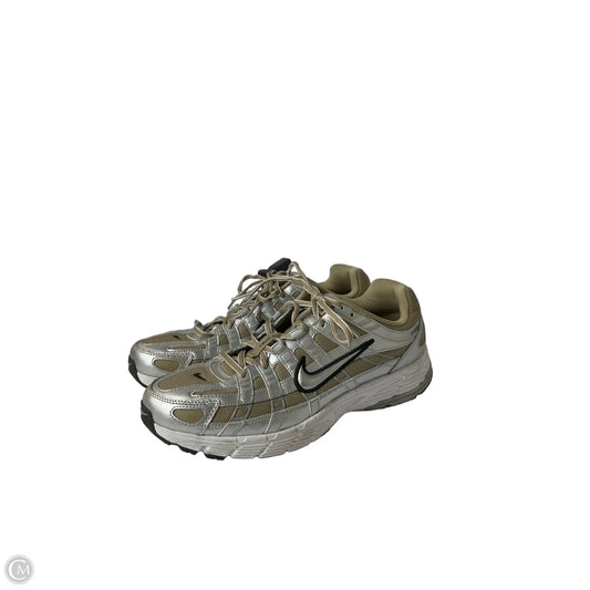 Shoes Athletic By Nike In Silver & Tan, Size: 9.5