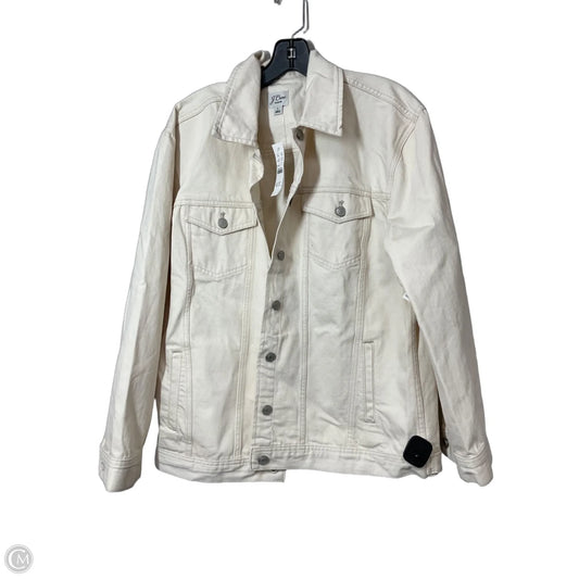 Jacket Denim By J. Crew In Cream, Size: L