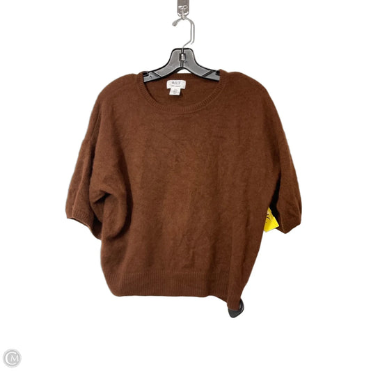 Sweater Short Sleeve By Wilt In Brown, Size: Xl