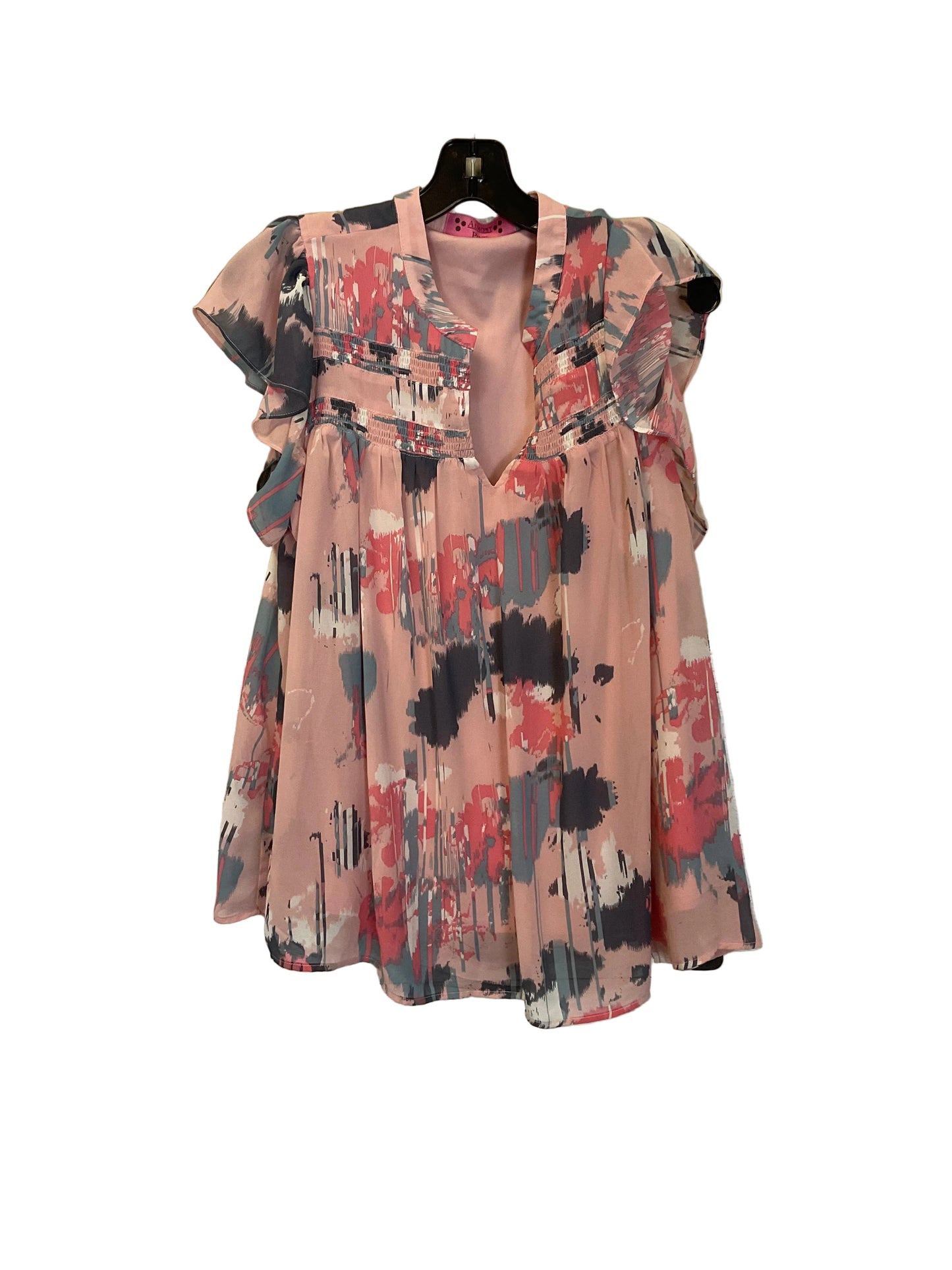 Top Short Sleeve By Almost Pink In Pink, Size: L