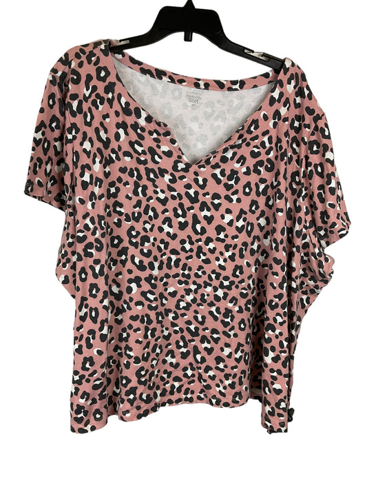 Topshop Maternity Pink Leopard Print Blouse Women's Size 4 - beyond exchange