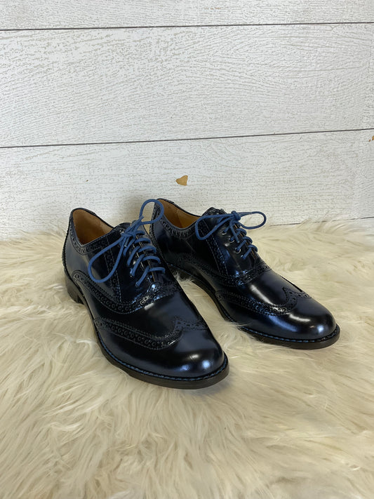 Louis Vuitton Men's Navy Leather Voltaire Derby Shoe 8 US